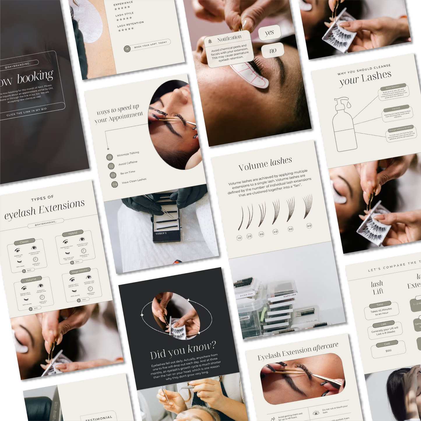 Lash Artist Social Media Templates