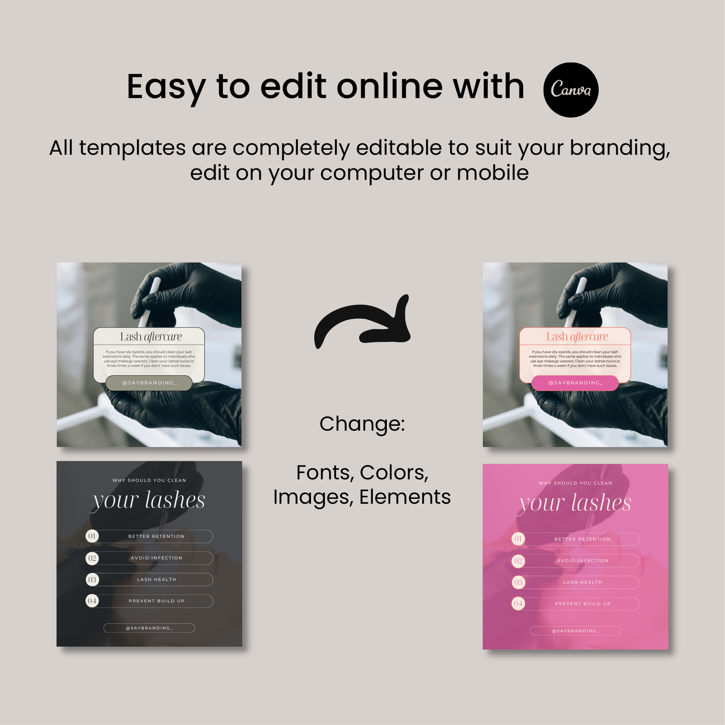 Lash Artist Social Media Templates